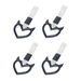 4 Pcs Devil Love-Shaped Handle Ring Bumper Warning Car Accessory Decorative Loops for Car Interior Exterior Decoration(Black with Silver suspenders). Available at Crazy Sales for $36.40