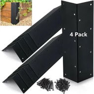 Detailed information about the product 4 Pcs Flame Garden Raised Bed Corner Brackets with Screws for 12''-24'' Furniture Flower Vegetable Planter