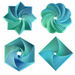 4 Pcs Fractal Fidget Hexagon,3D Printed Stress Relief Sensory Toys for ADHD,Autism,Kids,Whirling Spiral Design,Colorful Fidget Toy (Blue Green). Available at Crazy Sales for $14.99