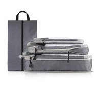 Detailed information about the product 4 pcs Pack Travel Luggage Compression Bags - Lightweight, Dustproof, and Versatile Storage Organizers Color Grey