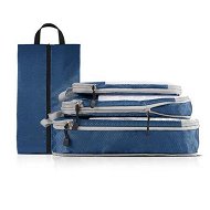 Detailed information about the product 4 pcs Pack Travel Luggage Compression Bags - Lightweight, Dustproof, and Versatile Storage Organizers Color Navy Blue