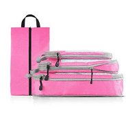 Detailed information about the product 4 pcs Pack Travel Luggage Compression Bags - Lightweight, Dustproof, and Versatile Storage Organizers Color Pink