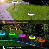 Detailed information about the product 4 Pcs Solar Landscap Path Lights With 7 Colour Changing Outdoor Lawn Pathway LightsWaterproof Decoration Lights