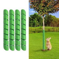 Detailed information about the product 4 Pcs Tree Trunk Protectors 15.7 Inch Tall, Flexible Spiral Tree Protector to Protect Young Trees Plants from Weed Trimmers, Deer, Rabbits,Green