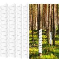 Detailed information about the product 4 Pcs Tree Trunk Protectors 15.7 Inch Tall, Flexible Spiral Tree Protector to Protect Young Trees Plants from Weed Trimmers, Deer, Rabbits,White