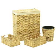 Detailed information about the product 4 Piece Bathroom Set Water Hyacinth