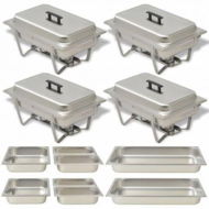 Detailed information about the product 4 Piece Chafing Dish Set Stainless Steel