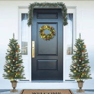 Detailed information about the product 4 Piece Christmas Door Decoration Set PVC