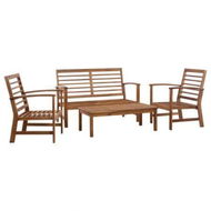 Detailed information about the product 4 Piece Garden Lounge Set Solid Acacia Wood