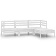 Detailed information about the product 4 Piece Garden Lounge Set Solid Pinewood White