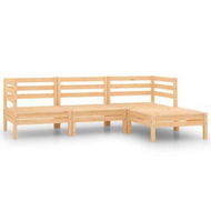 Detailed information about the product 4 Piece Garden Lounge Set Solid Pinewood