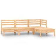 Detailed information about the product 4 Piece Garden Lounge Set Solid Pinewood