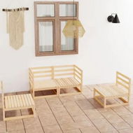 Detailed information about the product 4 Piece Garden Lounge Set Solid Pinewood