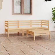 Detailed information about the product 4 Piece Garden Lounge Set Solid Wood Pine