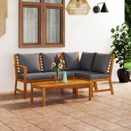 Detailed information about the product 4 Piece Garden Lounge Set with Cushion Solid Acacia Wood