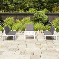 Detailed information about the product 4 Piece Garden Lounge Set with Cushions Plastic White