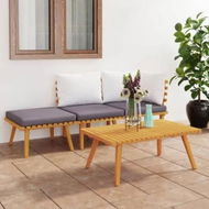 Detailed information about the product 4 Piece Garden Lounge Set with Cushions Solid Wood Acacia