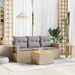 4 Piece Garden Sofa Set with Cushions Mix Beige Poly Rattan. Available at Crazy Sales for $369.95