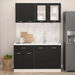 4 Piece Kitchen Cabinet Set Black Engineered Wood. Available at Crazy Sales for $509.95