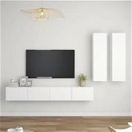 Detailed information about the product 4 Piece TV Cabinet Set White Engineered Wood