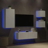 Detailed information about the product 4 Piece TV Wall Cabinets with LED Lights White