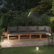 Detailed information about the product 4-Seater Garden Sofa with Cushion Solid Acacia Wood