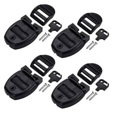 4 Sets Spa Hot Tub Cover Clips, Hot Tub Cover Broken Latch Repair Kit, Replacement 4 Latches Clip Locks for Spa Cover Straps