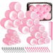 4 Sizes Self-Grip Hair Rollers Set for Long,Short Hair and Bangs - 50 Pcs with Clips 25mm 36mm 48mm 60mm,Pink. Available at Crazy Sales for $14.99