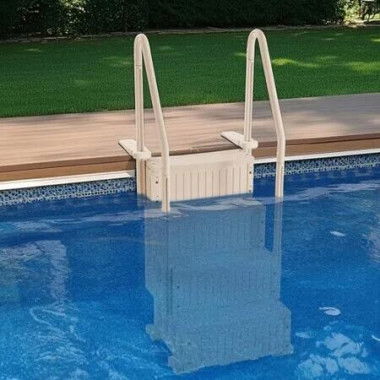 4-Step Taupe Robust Pool Ladder of 2 Handrails for 1219.2-1371.6 mm Pools