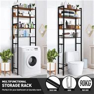 Detailed information about the product 4 Tier Bathroom Shelf Rack Over Toilet Washing Machine Laundry Towel Organiser Shelves Space Saver Freestanding Unit Storage