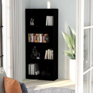 Detailed information about the product 4-Tier Book Cabinet Black 60x24x142 Cm Chipboard