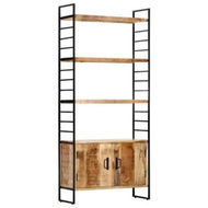 Detailed information about the product 4-Tier Bookcase 80x30x180 cm Rough Mango Wood