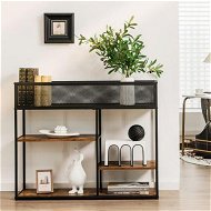 Detailed information about the product 4-Tier Console Table With Wire Basket For Living Room/Dining Room.