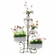 Detailed information about the product 4 Tier Flower Stand Iron Plant Pot Shelf Balcony Floor Stand Garden Home Decor Planter Holder3