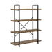 4 Tier Industrial Style Bookshelf Dark Brown. Available at Crazy Sales for $229.95