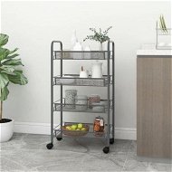 Detailed information about the product 4-Tier Kitchen Trolley Grey 46x26x85 Cm Iron