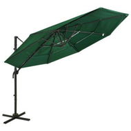 Detailed information about the product 4-Tier Parasol With Aluminium Pole Green 3x3 M