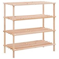 Detailed information about the product 4-Tier Shoe Rack Solid Fir Wood