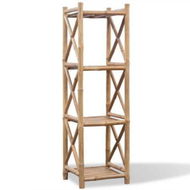 Detailed information about the product 4-Tier Square Bamboo Shelf