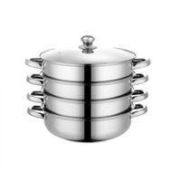 Detailed information about the product 4 Tier Stainless Steel Steamer Meat Vegetable Cooking Steam Hot Pot Kitchen Tool