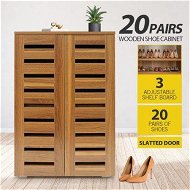 Detailed information about the product 4 Tier Wooden Shoe Storage Cabinet Shoe Rack Shelf Organiser Cupboard For 20 Pairs Shoes