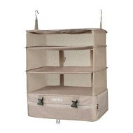 Detailed information about the product 4-Tier Portable Hanging Travel Shelves Bag Packing Cube Organizer Suitcase Storage Large Capacity (Beige XL)