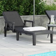 Detailed information about the product 4-Way Height Adjustable Sun Lounger 155.5x57x28 cm Polypropylene