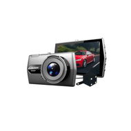 Detailed information about the product 4.0-inch Metal Case Night Vision Dual-screen Car Dash DVR Camera.