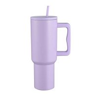 Detailed information about the product 40 Oz Tumbler With Handle And Straw Lid, Reusable Stainless Steel Insulated Travel Mug Leakproof Iced Coffee Cup For Outdoor Sports Color Purple