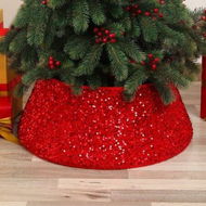 Detailed information about the product 40*60*20cm Red Sequins Christmas Tree Collar Sparkly Round Ring Embroidered Christmas Tree Base Basket for Christmas New Year Home Shiny Ornaments