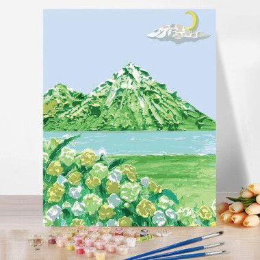 40X50CM DIY Painting By Numbers For Beginners On Canvas Assemble Frame Color By Number Art Kits