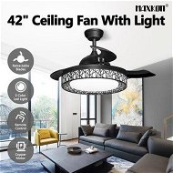 Detailed information about the product 42 Inch Ceiling Modern Fan With LED Lights Remote Control 3 Blades 3 Speed Timer Black