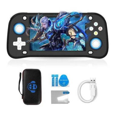 4.3 Inch Retro Gaming Console Handheld Plug and Play TV Portable Game Console 20+ Emulators with 64GB TF Card Built-in Classice Games (Black)