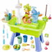 43 Pcs Kids Play Sink Water Table with Circulating Pump, Kitchen Toy with Fishing Game & Sensory Water Playset for Boys Girls. Available at Crazy Sales for $39.99